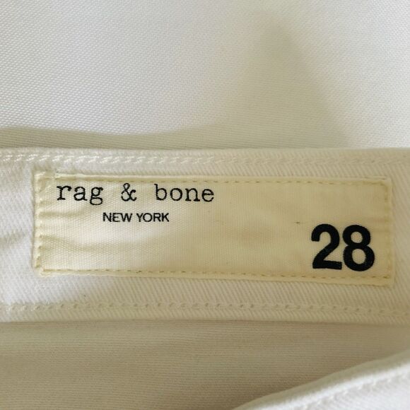 Rag Bone Dre Low-Rise Slim Boyfriend Jeans Women 28 (32x25.5) White Denim Ankle - Picture 4 of 9